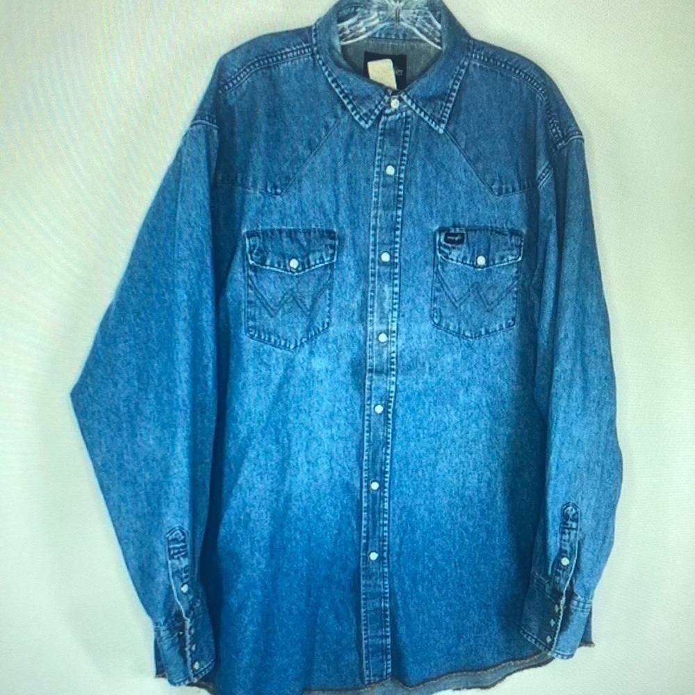 Blue Denim Button-Up Shirt